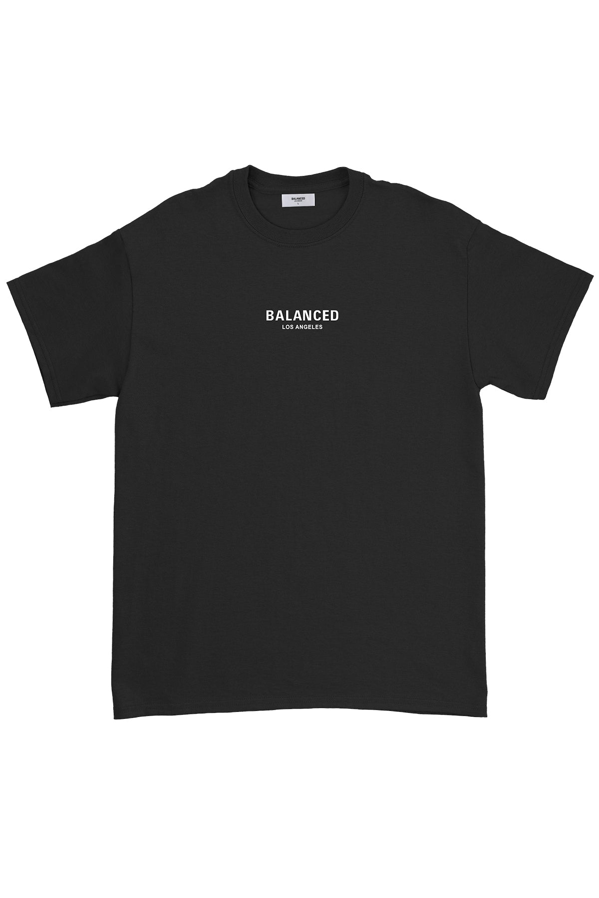 Black Balanced Signature Tee